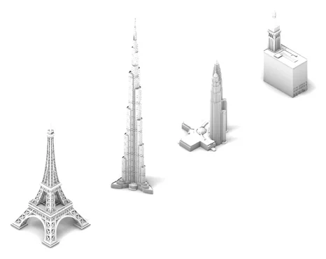 The four input meshes